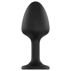   Dorcel Geisha Plug Diamond XL - analinis kaištis su baltu brangakmeniu (juodas)