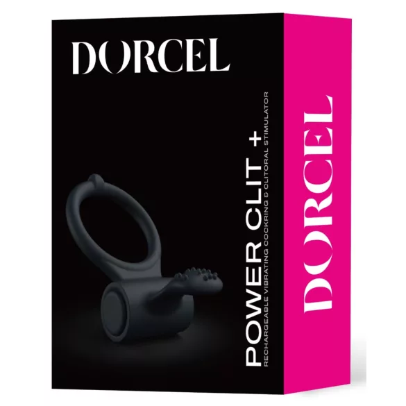 Dorcel Power Clit Plus - įkraunamas vibruojantis penio žiedas (juodas)