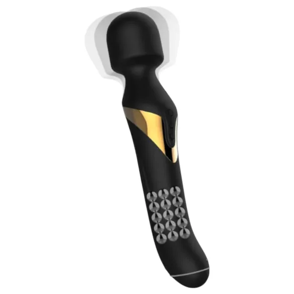 Dorcel Dual Orgasms Gold - vibratorius masažuoklis 2in1 - juodas