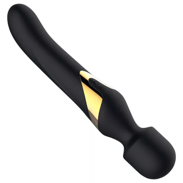 Dorcel Dual Orgasms Gold - vibratorius masažuoklis 2in1 - juodas