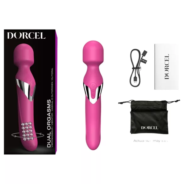 Dorcel Dual Orgasms - įkraunamas 2 in 1 masažuojantis vibratorius (rožinis)
