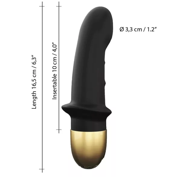 Dorcel Mini Lover 2.0 - įkraunamas G-taško vibratorius (juoda-aukso)