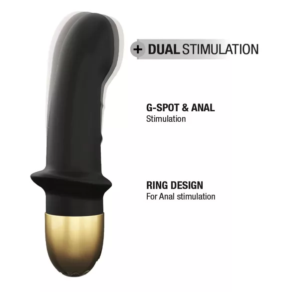 Dorcel Mini Lover 2.0 - įkraunamas G-taško vibratorius (juoda-aukso)