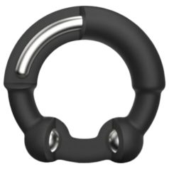 Dorcel Stronger Ring - metalizuotas penio žiedas (juodas)