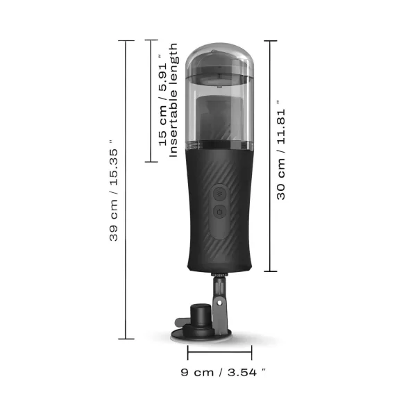 Dorcel - automatinis masturbatorius - stūmuojanti funkcija - juodas