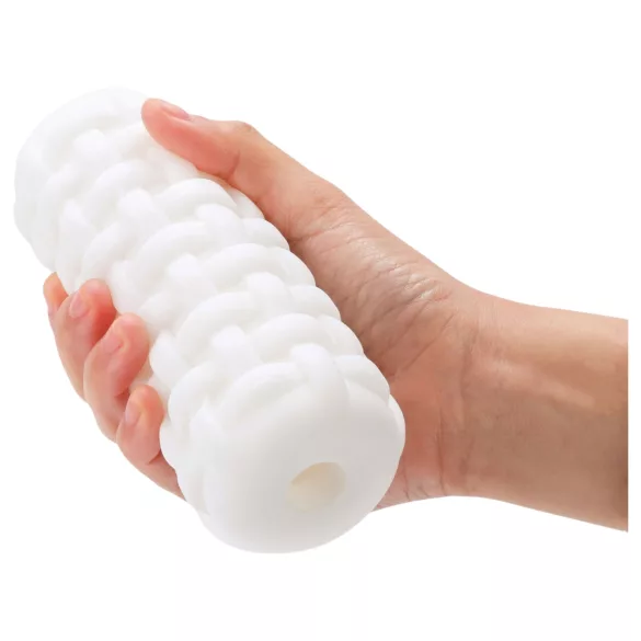 Dorcel Cup Tight - vyrų masturbatorius su karoliukais išmargintu kanalu (baltas)