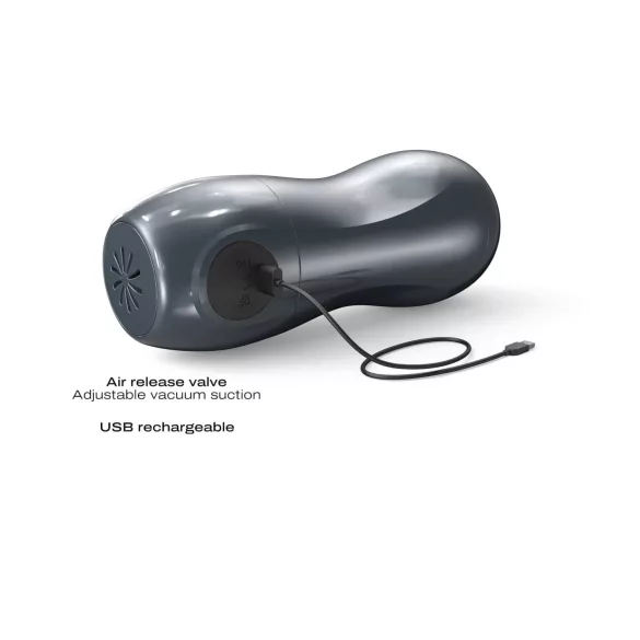 Dorcel Blowjoy Vibe - siurbimo ir vibruojantis akumuliatorinis masturbatorius (pilkas)