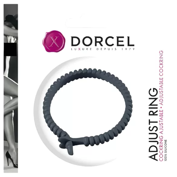 Dorcel - reguliuojamas silikoninis penio žiedas - pilkas