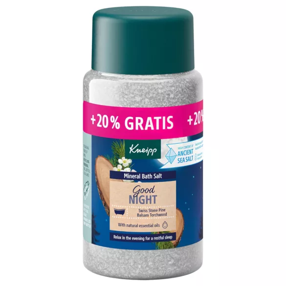Kneipp Good Night aukščiausios kokybės mineralinė vonios druska (600 g)