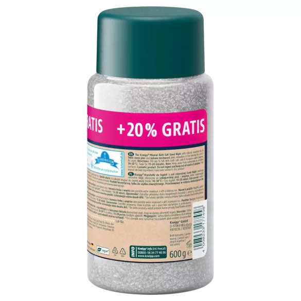 Kneipp Good Night aukščiausios kokybės mineralinė vonios druska (600 g)
