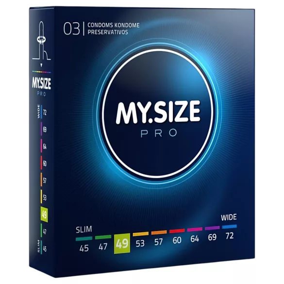 My.Size PRO - prezervatyvai individualaus dydžio - 49 mm (3 vnt.)