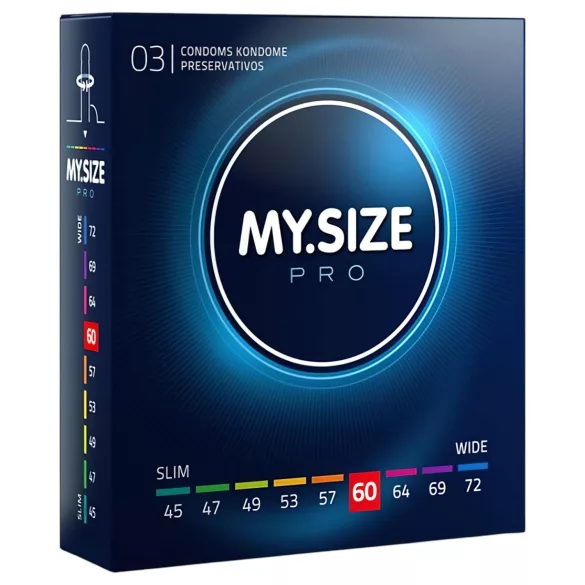 My.Size PRO - prezervatyvai pagal individualų dydį - 60 mm (3 vnt.)