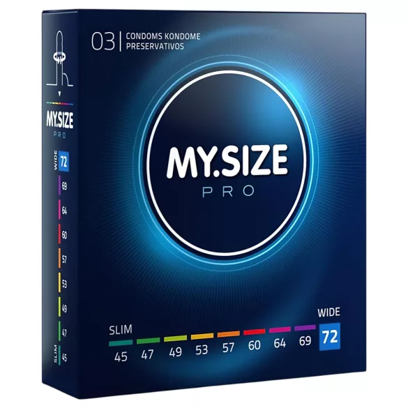 My.Size PRO - individualaus dydžio prezervatyvas - 72 mm (3 vnt.)