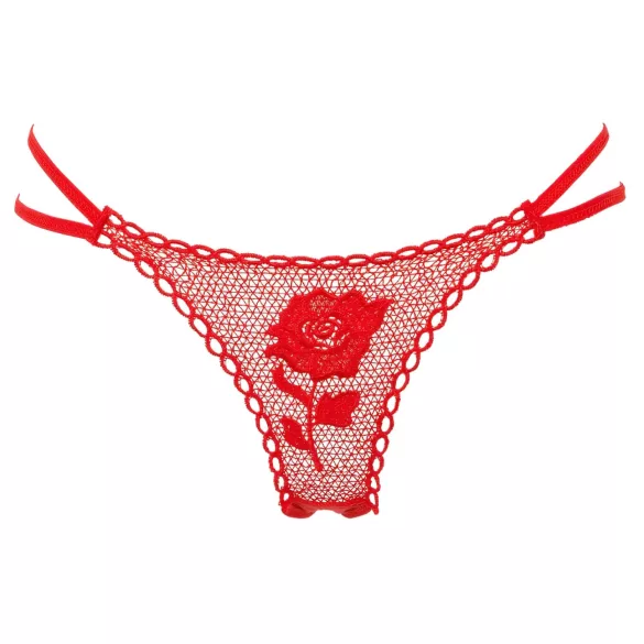 Panty Rose - moteriškos kelnaitės su rože - raudonos (S-L)