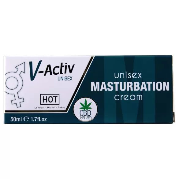 Hot V-Active - stimuliuojantis uniseks masturbacijos kremas (50 ml)