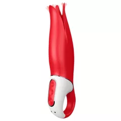   Satisfyer Power Flower - vibratorius - įkraunamas, atsparus vandeniui - raudonas
