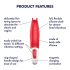 Satisfyer Power Flower - įkraunamas, atsparus vandeniui vibratorius (raudonas)