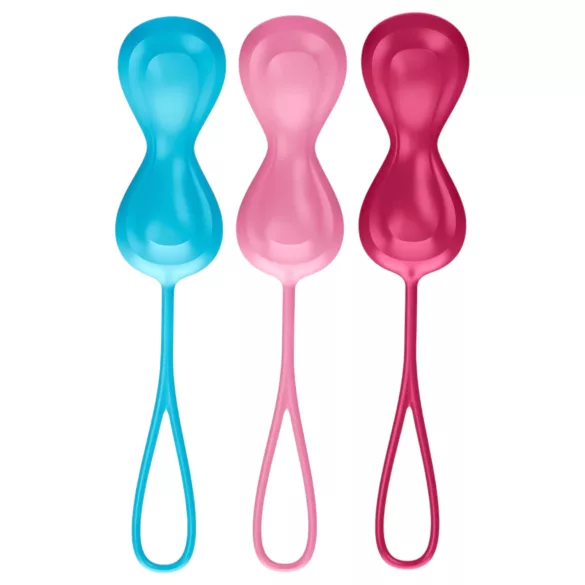 Satisfyer Power Balls - vaginaliniai kamuoliukai rinkinys 3 vnt - judantys