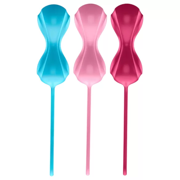 Satisfyer Power Balls - vaginaliniai kamuoliukai rinkinys 3 vnt - judantys