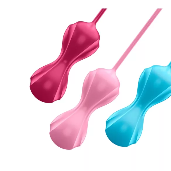 Satisfyer Power Balls - vaginaliniai kamuoliukai rinkinys 3 vnt - judantys