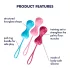 Satisfyer Power Balls - vaginaliniai kamuoliukai rinkinys 3 vnt - judantys