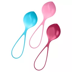   Satisfyer - geišos kamuoliukų rinkinys - 3 dalių treniruotėms