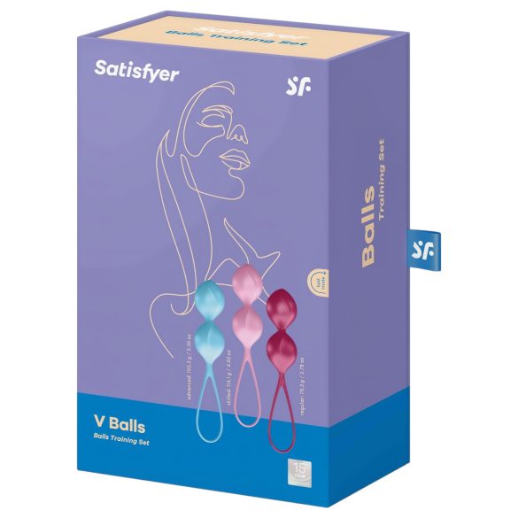 Satisfyer V Balls - geišos kamuoliukų rinkinys - 3 vnt.