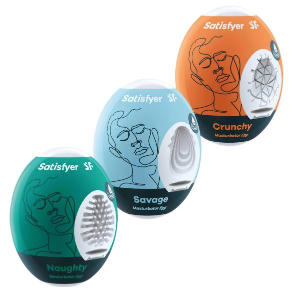 Satisfyer Kiaušinis NSC - masturbatorių rinkinys (3 vnt.)