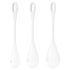 Satisfyer Yoni Power - baltų geišų rutulių rinkinys (3 vnt.)