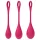 Satisfyer Yoni Power 1 - geišos kamuoliukų rinkinys - raudonas - 3 vnt