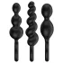 Satisfyer Booty Call - analinių kaiščių rinkinys - juodas - 3 vnt.
