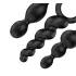 Satisfyer Booty Call - analinių kaiščių rinkinys - juodas - 3 vnt.