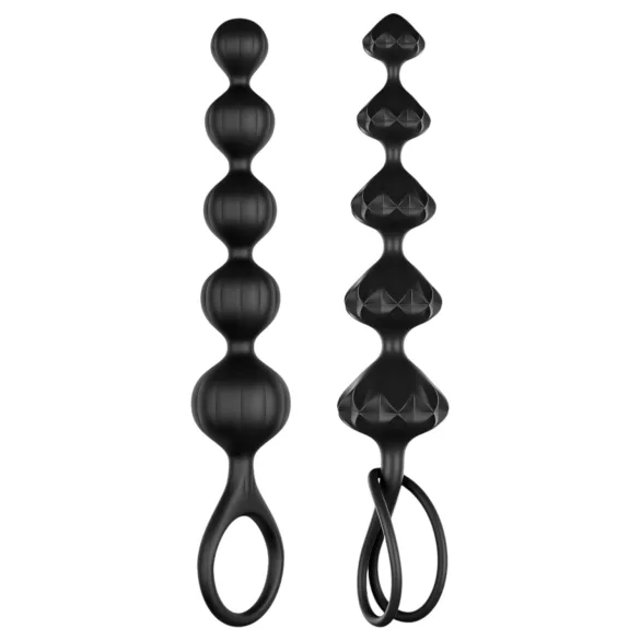 Satisfyer Love Beads - analinių karoliukų rinkinys - juodas
