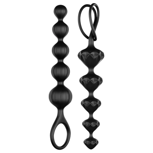 Satisfyer Love Beads - analinių karoliukų rinkinys - juodas