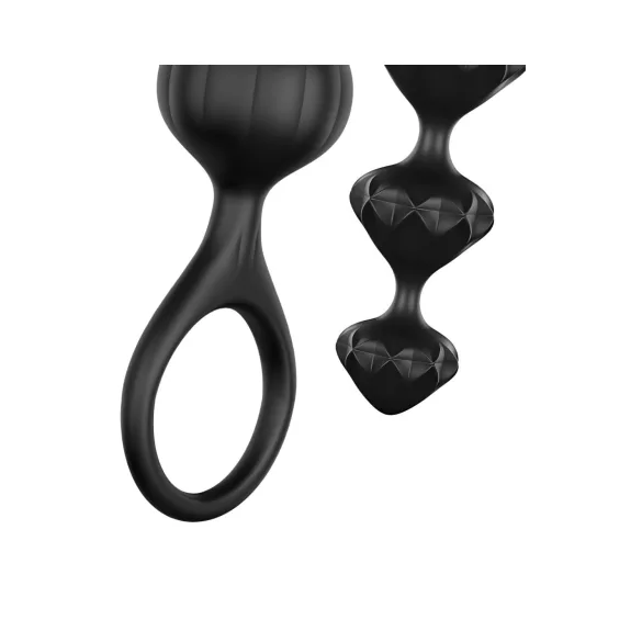 Satisfyer Love Beads - analinių karoliukų rinkinys - juodas