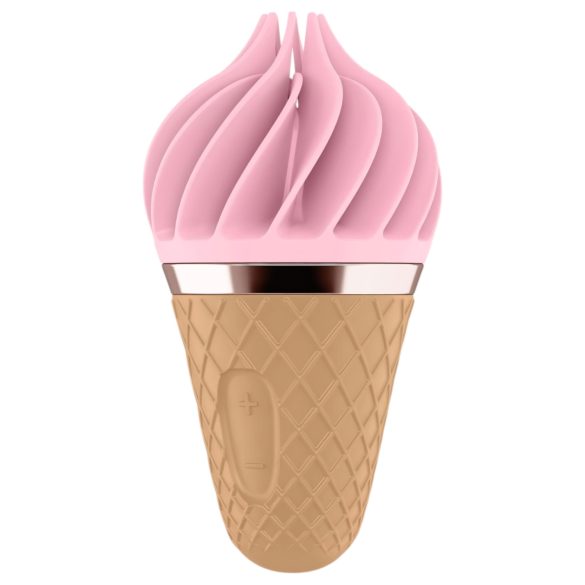 Satisfyer Sweet Treat - įkraunamas, sukantis klitorio vibratorius (rožinis-rudas)