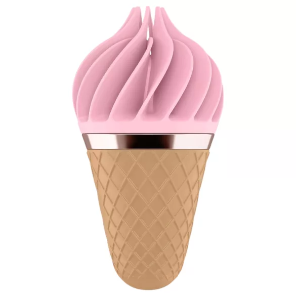 Satisfyer Sweet Treat - įkraunamas, besisukantis klitorio vibratorius (rožinis-rudas)