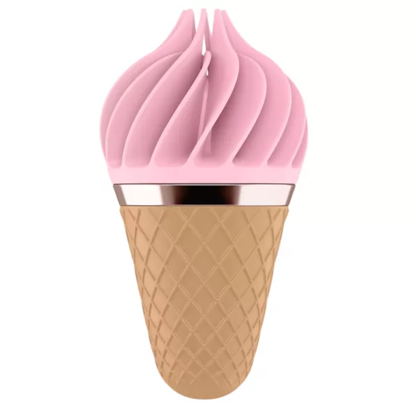 Satisfyer Sweet Treat - įkraunamas, besisukantis klitorio vibratorius (rožinis-rudas)