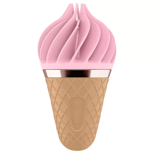 Satisfyer Sweet Treat - įkraunamas, besisukantis klitorio vibratorius (rožinis-rudas)