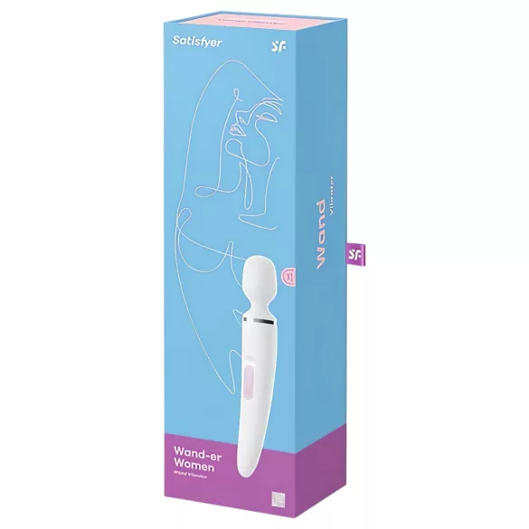 Satisfyer Wand-er Woman - vandeniui atsparus masažuojantis vibratorius (baltas)