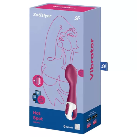 Satisfyer Hot Spot - G taško vibratorius su šildymu, įkraunamas, raudonas