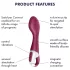 Satisfyer Hot Spot - G taško vibratorius su šildymu, įkraunamas, raudonas