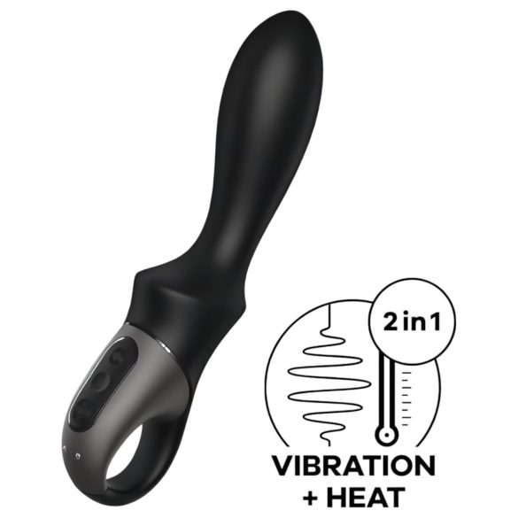 Satisfyer Heat Climax - šildantis analinis vibratorius (juodas)