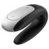 Satisfyer Double Fun - išmanus, atsparus vandeniui porų vibratorius (juodas)