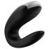 Satisfyer Double Fun - išmanus, atsparus vandeniui porų vibratorius (juodas)