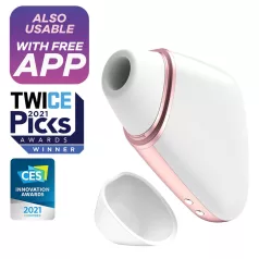  Satisfyer Love Triangle - programėle valdoma oro bangų klitorio stimuliatorius (baltas)