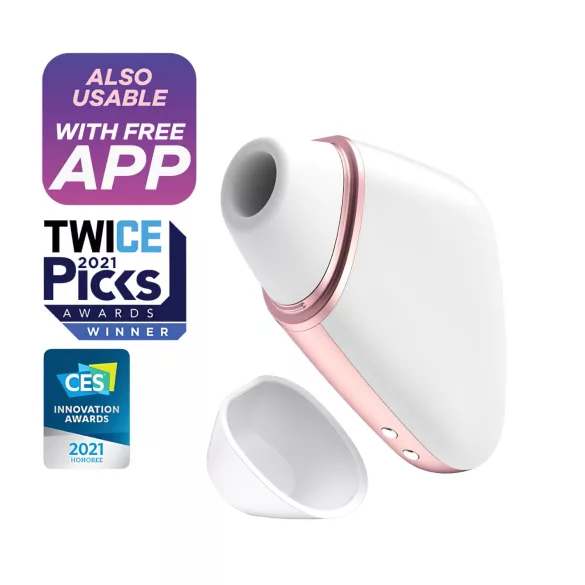 Satisfyer Love Triangle - klitorinis stimuliatorius su oro bangomis - baltas