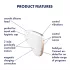 Satisfyer Love Triangle - klitorinis stimuliatorius su oro bangomis - baltas