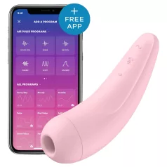   Satisfyer Curvy 2+ - klitorio stimuliatorius su oro bangomis - rožinis