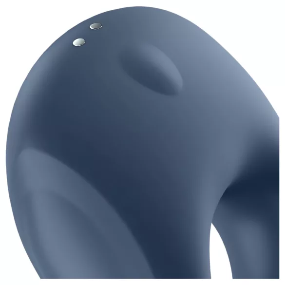 Satisfyer Strong One - programėle valdoma vibruojanti penio žiedas vyrams (mėlynas)